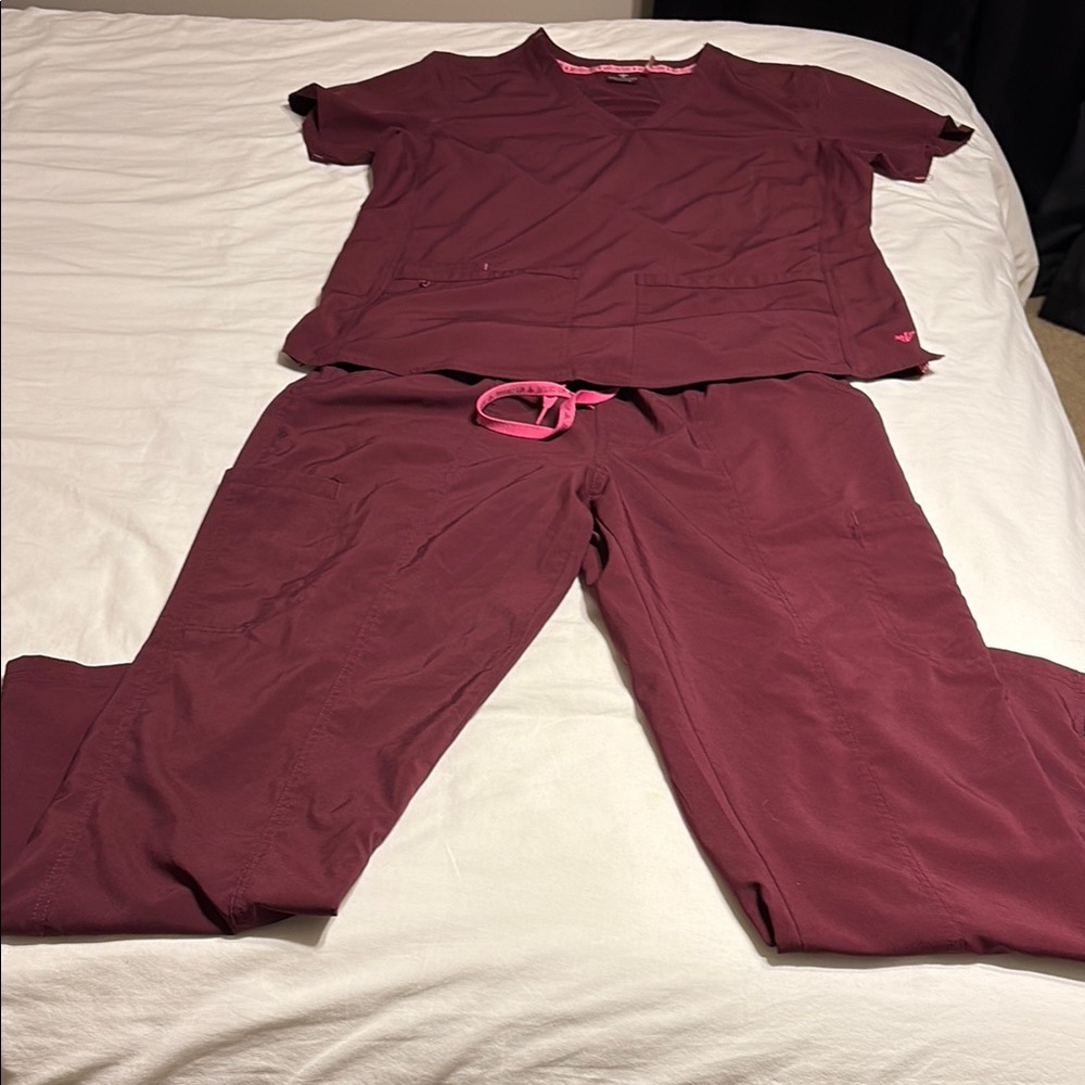 Med Couture Scrub set in Wine